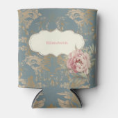 Rafraîchisseur Pour Canette Chic Elegant Gold Damask Roses (Devant)