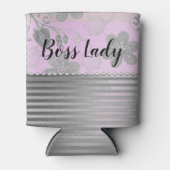 Rafraîchisseur Pour Canette Chic Floral "Boss Lady" (Devant)