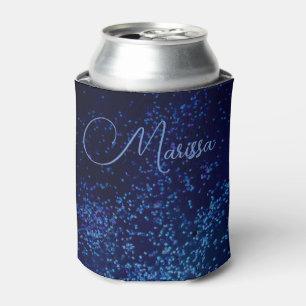 Rafraîchisseur Pour Canette Chic Fun Personnalisé Midnite Blue Confetti