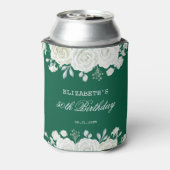 Rafraîchisseur Pour Canette Chic Green Pastel Blanc Rose vert Anniversaire (Can Dos)