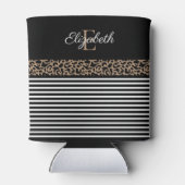 Rafraîchisseur Pour Canette Chic monogramme Empreinte de léopard Mug (Dos)