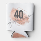 Rafraîchisseur Pour Canette Chic Rose Gold 40 & Fabulous Anniversday Blush Pai (Devant)