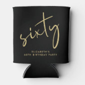 Rafraîchisseur Pour Canette Chic Script 60e fête d'anniversaire (Devant)