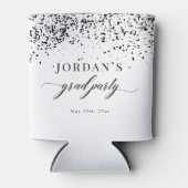 Rafraîchisseur Pour Canette Chic Script Black Confetti Graduation (Devant)