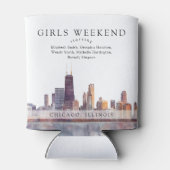 Rafraîchisseur Pour Canette Chicago Skyline Aquarelle Fête de Filles (Dos)