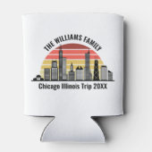 Rafraîchisseur Pour Canette Chicago Sunset Customized Family Trip (Dos)