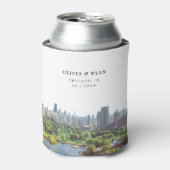 Rafraîchisseur Pour Canette Chicago Wedding Favor Custom (Can devant)