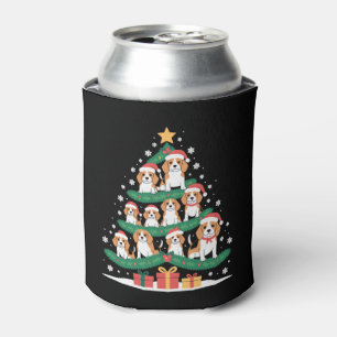 Rafraîchisseur Pour Canette Chien Beagle Noël Arbre Chapeau de Père Noël Xmas 