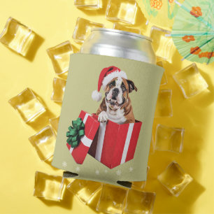 Rafraîchisseur Pour Canette Chien bouledogue anglais drôle arbre de Noël lumiè