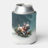 Rafraîchisseur Pour Canette Chien de Noël neige hiver (Can devant)