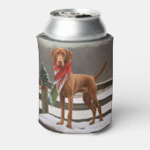 Rafraîchisseur Pour Canette Chien de Vizsla à Noël de neige (Can Dos)