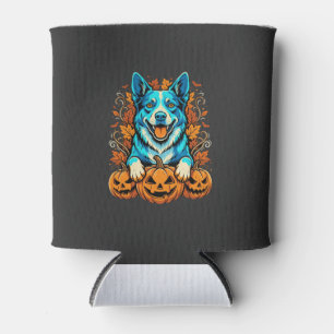 Rafraîchisseur Pour Canette Chien d'Halloween avec citrouilles Jack O Lantern_