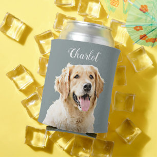 Rafraîchisseur Pour Canette Chien d'or retriever personnalisé Chien dessiné pe