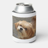 Rafraîchisseur Pour Canette Chien Lhasa Apso dans un jardin (Can Dos)