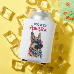 Rafraîchisseur Pour Canette Chien Patriotique-Berger Allemand