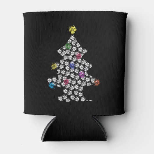 Rafraîchisseur Pour Canette Chien Paw Christmas Tree (Devant)