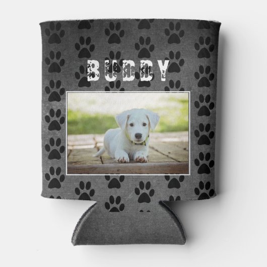 Rafraîchisseur Pour Canette Chien Paw Motif Chalkboard Chien photo (Devant)