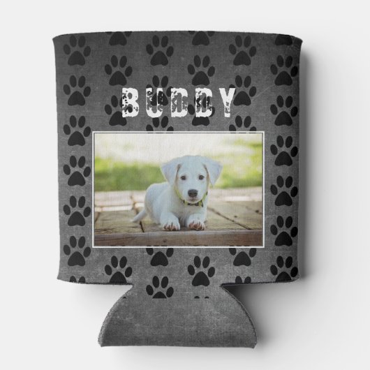 Rafraîchisseur Pour Canette Chien Paw Motif Chalkboard Chien photo (Dos)