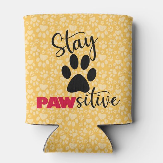 Rafraîchisseur Pour Canette Chien Paw Motivation Pun (Dos)