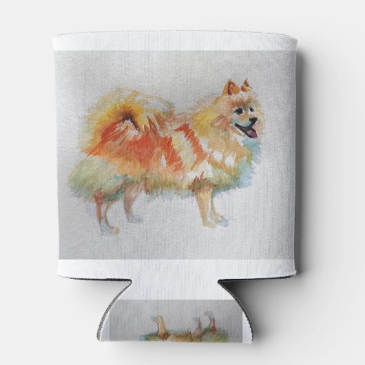 Rafraîchisseur Pour Canette Chiens d'aquarelle allemands Spitz Pomeranian (Dos)