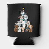 Rafraîchisseur Pour Canette Chiens de Noël (Devant)