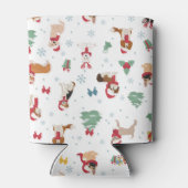 Rafraîchisseur Pour Canette Chiens de Noël en accessoires de vacances (Dos)