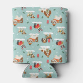 Rafraîchisseur Pour Canette Chiens de Noël en Motif d'Écharpes douillettes (Dos)