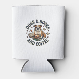 Rafraîchisseur Pour Canette Chiens Livres Café Bulldog Pile Tasse_1