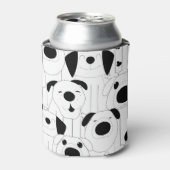 Rafraîchisseur Pour Canette Chiens mignons : dessin animé noir, blanc. (Can devant)