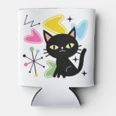 Rafraîchisseur Pour Canette Chiffre noir du milieu du siècle (Devant)