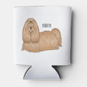 Rafraîchisseur Pour Canette Chih tzu long cheveux dessin de chien (Devant)