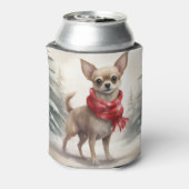 Rafraîchisseur Pour Canette Chihuahua Chien dans Noël de neige (Can Dos)