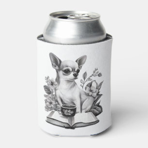 Rafraîchisseur Pour Canette Chihuahua Livre Café Lecture Thé