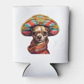 Rafraîchisseur Pour Canette Chihuahua Mexique Cinco de Mayo Funny Chien (Devant)