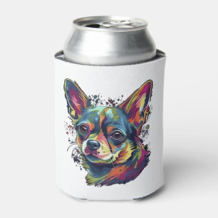 Rafraîchisseur Pour Canette Chihuahua peinture Abstraite couleur mignonne chie