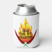 Rafraîchisseur Pour Canette Chili Cook Off Champion Flame Design (Can devant)