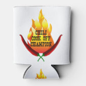 Rafraîchisseur Pour Canette Chili Cook Off Champion Flame Design (Devant)
