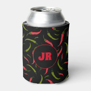 Rafraîchisseur Pour Canette Chili Peppers Motif Foody Monogramme noir