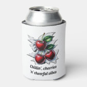Rafraîchisseur Pour Canette Chillin', Cerises 'n' Vibes joyeux Stylish Rouge (Can devant)