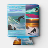 Rafraîchisseur Pour Canette Chimpanzés Surfant Collage Photo, Peut refroidir (Dos)