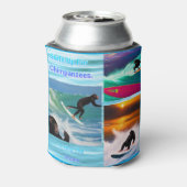 Rafraîchisseur Pour Canette Chimpanzés Surfant Collage Photo, Peut refroidir (Can Dos)