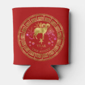 Rafraîchisseur Pour Canette Chinois Zodiac Sheep Red/Gold ID542 (Dos)