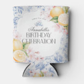 Rafraîchisseur Pour Canette Chinoiserie Lemon Tea Party Anniversaire Favoriser (Devant)