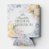 Rafraîchisseur Pour Canette Chinoiserie Lemon Tea Party Anniversaire Favoriser (Dos)