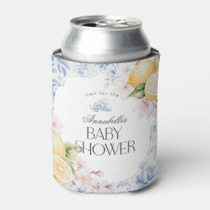 Rafraîchisseur Pour Canette Chinoiserie Lemon Tea Party Baby shower Favoriser
