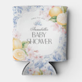 Rafraîchisseur Pour Canette Chinoiserie Lemon Tea Party Baby shower Favoriser (Devant)