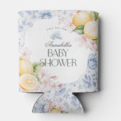 Rafraîchisseur Pour Canette Chinoiserie Lemon Tea Party Baby shower Favoriser (Dos)