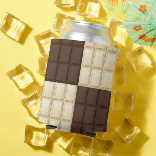 Rafraîchisseur Pour Canette Chocolat Brown Et Blanc