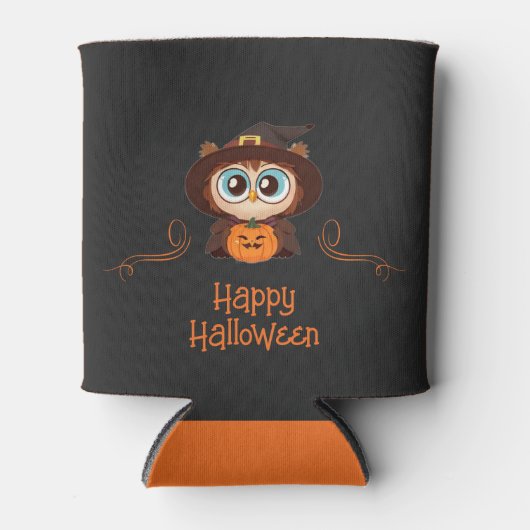 Rafraîchisseur Pour Canette Chouette/Automne/Automne/Halloween/citrouille (Devant)