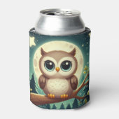 Rafraîchisseur Pour Canette Chouette bébé la nuit avec lune (Can devant)